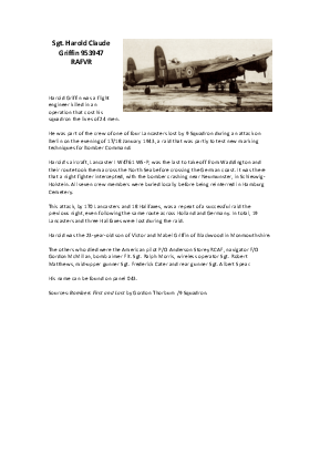 A preview of a PDF biography for Griffin, Harold Claude